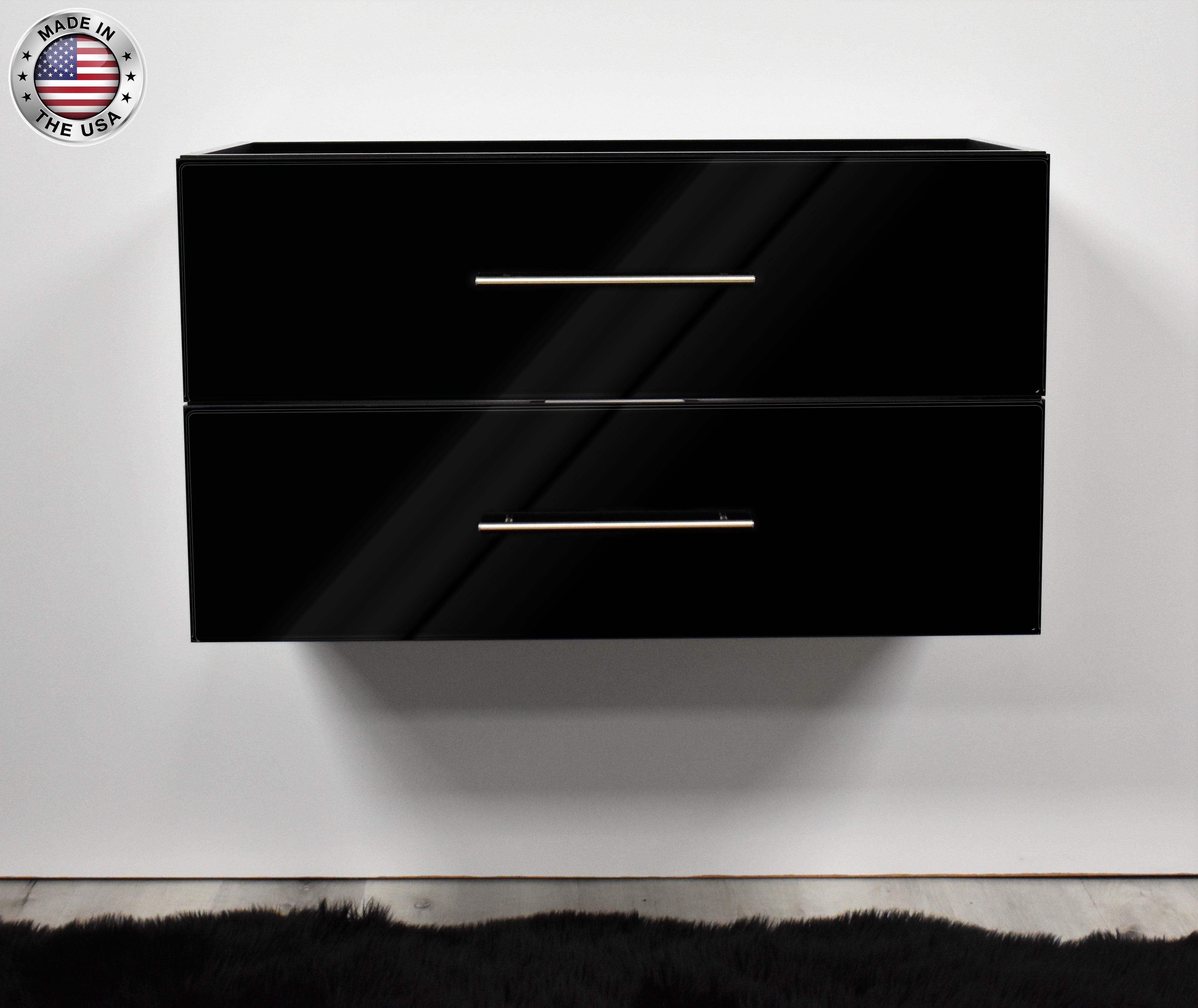 Volpa USA Napa 36" Modern Wall-Mounted Floating Bath Vanity MTD-3336-1