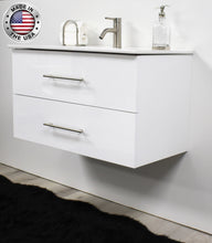 Load image into Gallery viewer, Volpa USA Napa 36&quot; Modern Wall-Mounted Floating Bathroom Vanity Glossy White MTD-3336GW-1 amiu