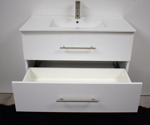 Volpa USA Napa 36" Modern Wall-Mounted Floating Bathroom Vanity Glossy White MTD-3336GW-1 bdp
