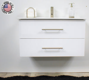 Volpa USA Napa 36" Modern Wall-Mounted Floating Bathroom Vanity Glossy White MTD-3336GW-1 f mius