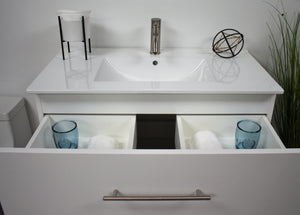 Volpa USA Napa 36" Modern Wall-Mounted Floating Bathroom Vanity Glossy White MTD-3336GW-1 tod