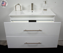 Load image into Gallery viewer, Volpa USA Napa 36&quot; Modern Wall-Mounted Floating Bath Vanity MTD-3336-1