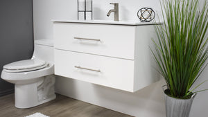 Volpa USA Napa 36" Modern Wall-Mounted Floating Bathroom Vanity Glossy White MTD-3336GW-1 a
