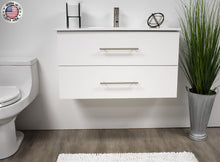 Load image into Gallery viewer, Volpa USA Napa 36&quot; Modern Wall-Mounted Floating Bathroom Vanity Glossy White MTD-3336GW-1 fmiu
