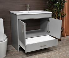 Load image into Gallery viewer,  Rio 36&quot; Vanity Grey MTD-336G-3angleopen1