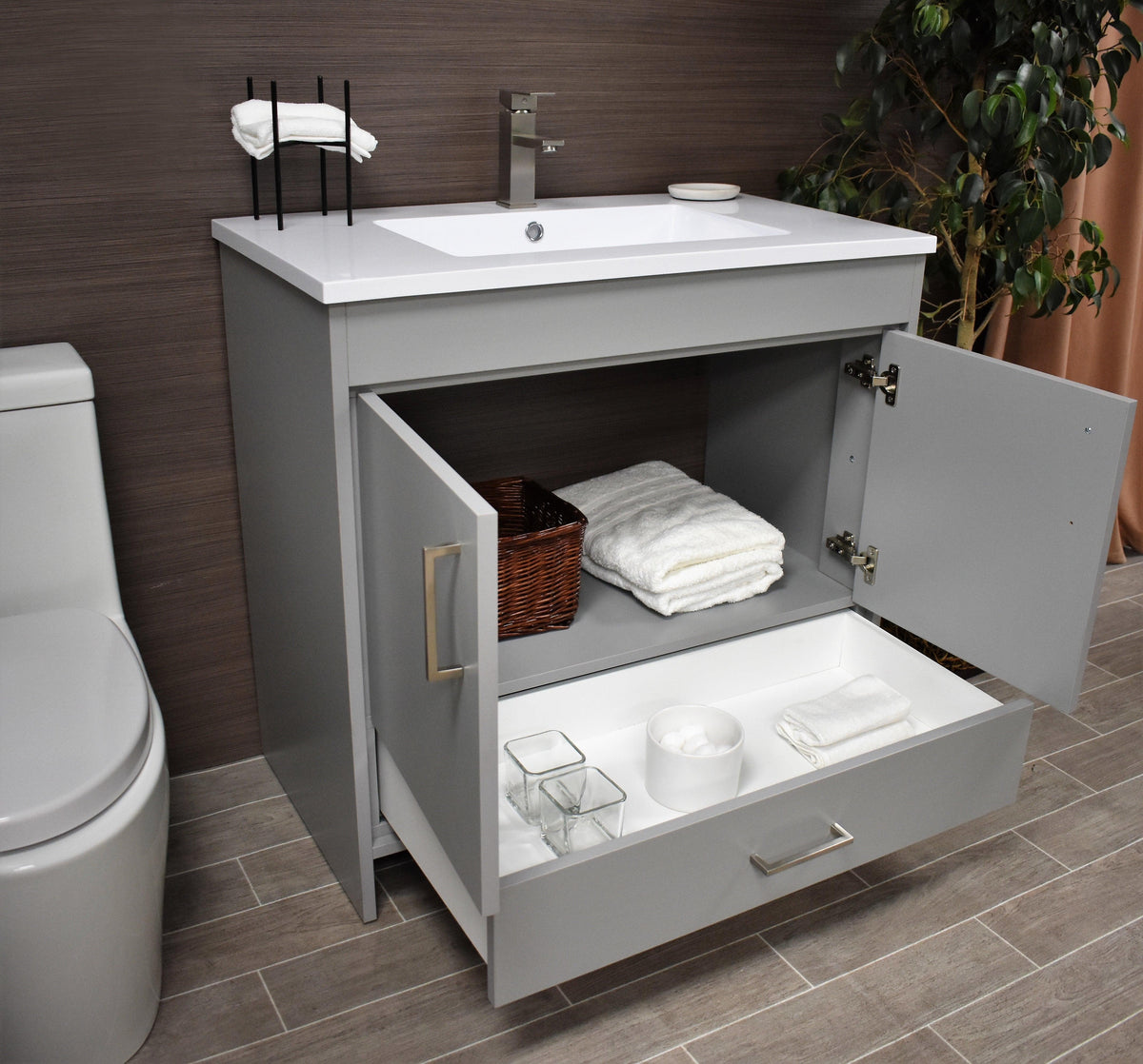  Rio 36" Vanity Grey MTD-336G-3angleopenstaged1