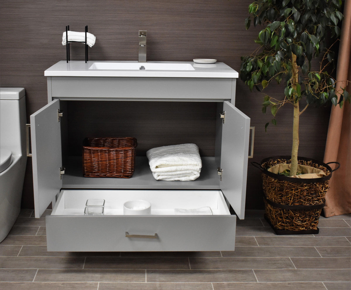  Rio 36" Vanity Grey MTD-336G-3frontopenstaged1