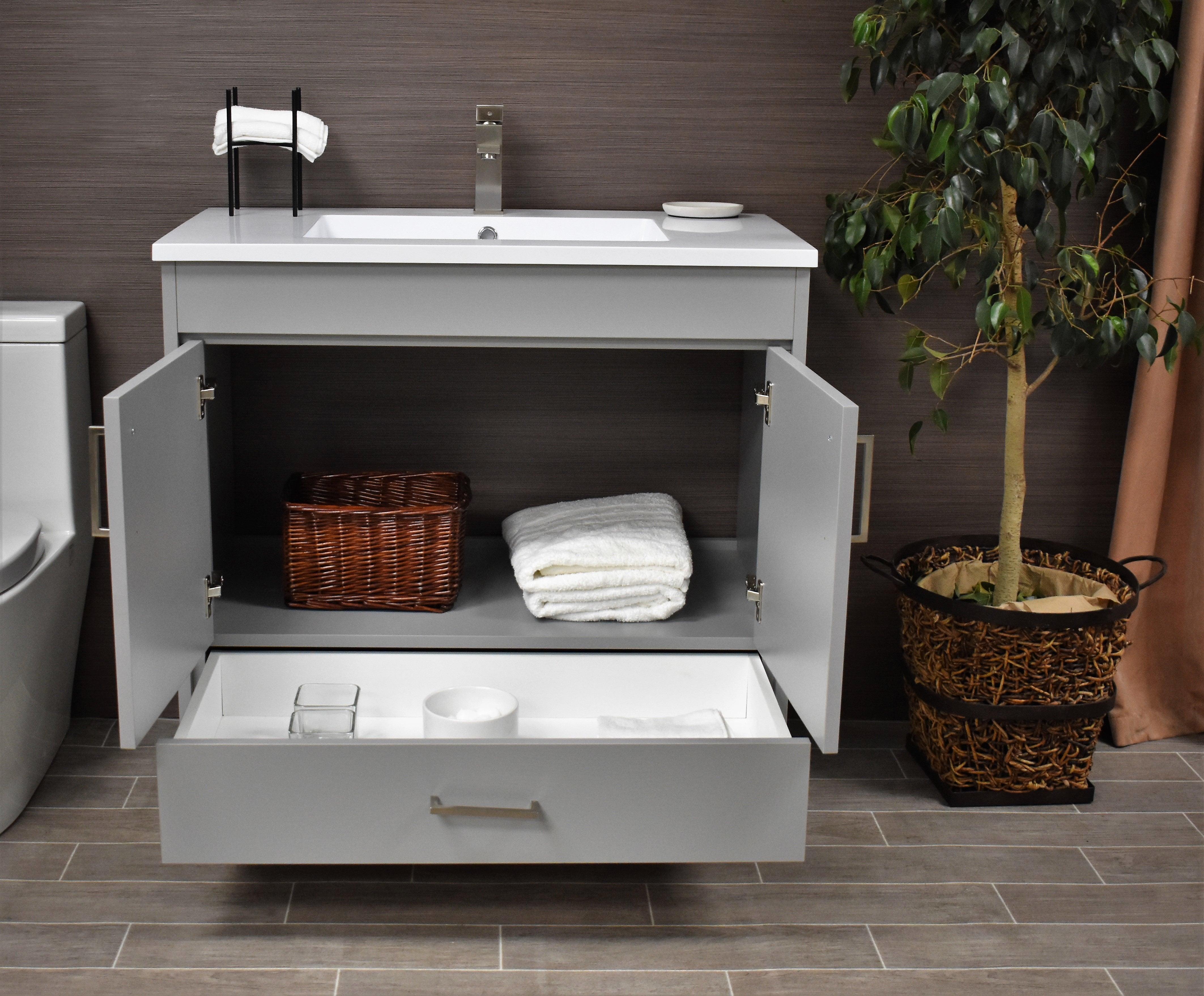  Rio 36" Vanity Grey MTD-336G-3frontopenstaged1