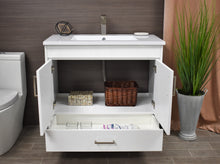 Load image into Gallery viewer,  Rio 36&quot; Vanity White MTD-336W-3frontopenstaged