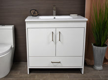 Load image into Gallery viewer,  Rio 36&quot; Vanity White MTD-336W-3frontstaged
