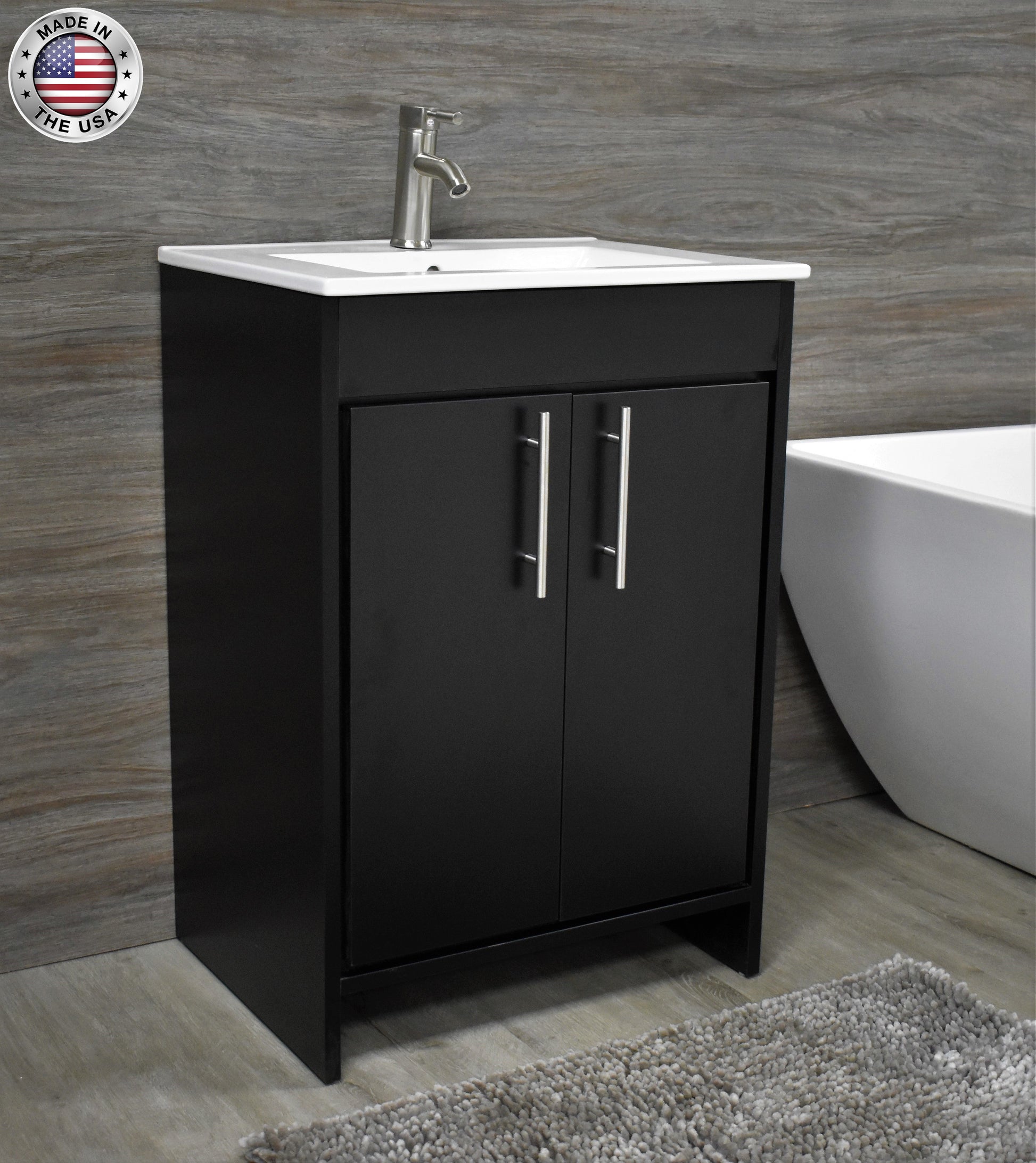 Villa 24" Vanity Black MTD-3424BK-14angleMIU