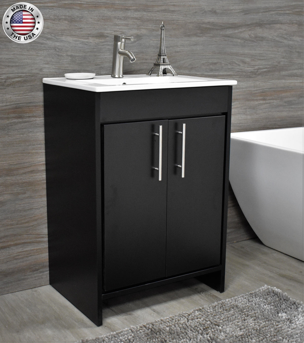 Villa 24" Vanity Black  MTD-3424BK-14anglestagedMIU