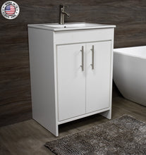 Load image into Gallery viewer, Villa 24&quot; Vanity White MTD-3424W-14angleMIU