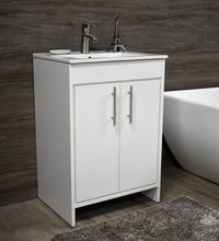 Load image into Gallery viewer, Villa 24&quot; Vanity White MTD-3424W-14anglestaged