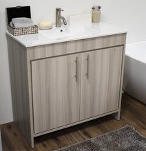 Load image into Gallery viewer, Villa 36&quot; Modern Ash Grey Vanity MTD-3436AG-14_AngleClosedStaged