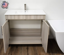 Load image into Gallery viewer, Villa 36&quot; Modern Ash Grey Vanity MTD-3436AG-14_FrontOpenMIU