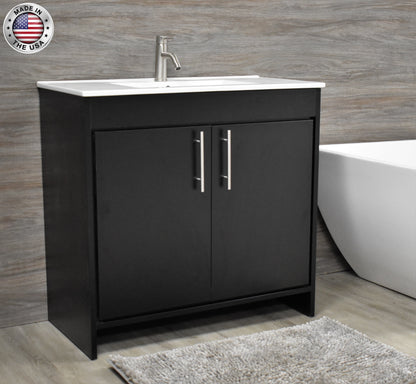 Villa 36" Modern Black Vanity MTD-3436BK-14angleMIU