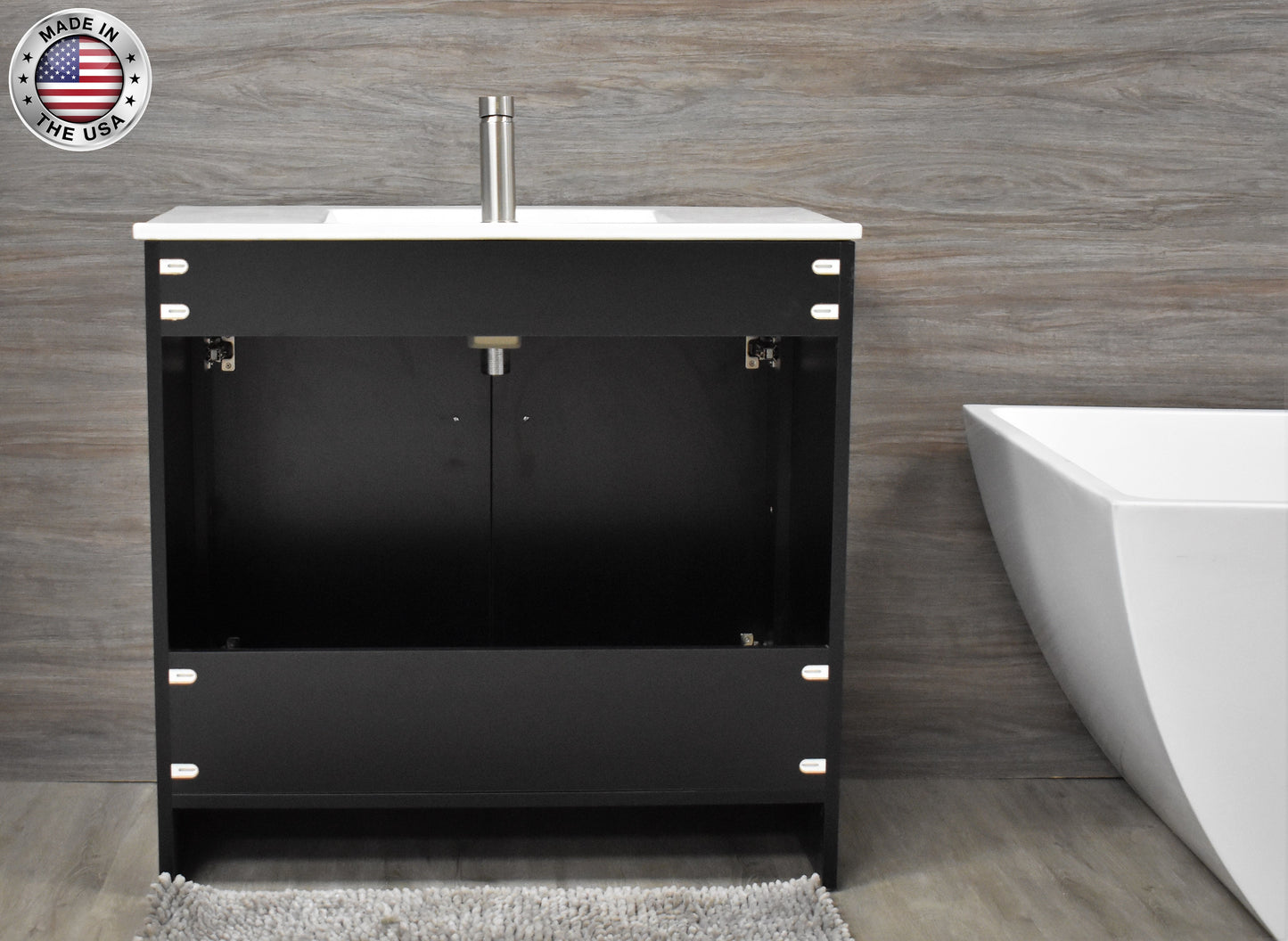 Villa 36" Modern Black Vanity MTD-3436BK-14backMIU