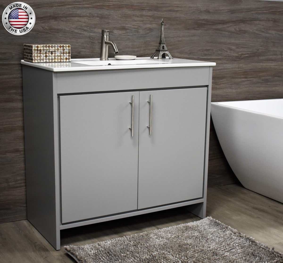 Villa 36" Modern Grey Vanity MTD-3436G-14anglestagedMIU
