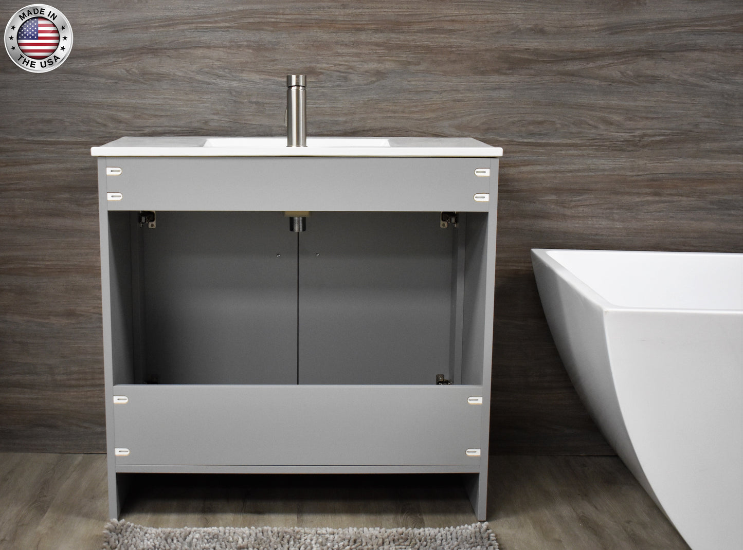 Villa 36" Modern Grey Vanity MTD-3436G-14backMIU