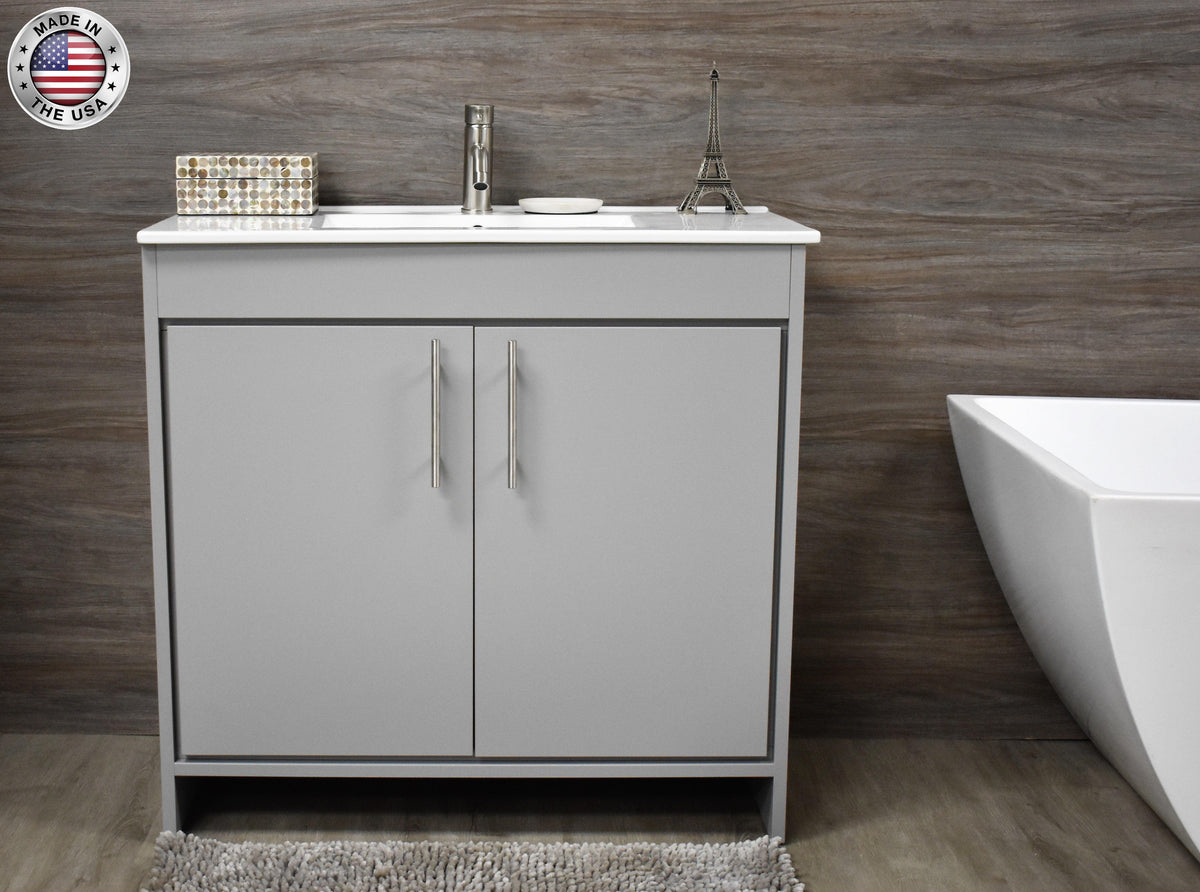 Villa 36" Modern Grey Vanity MTD-3436G-14frontstagedMIU