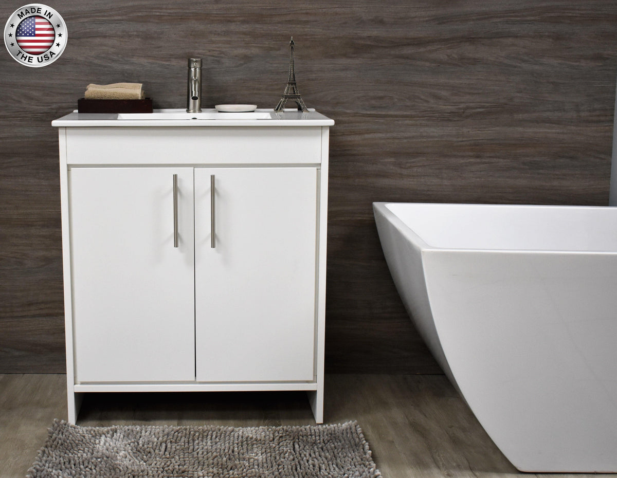 Villa 36" Modern White Vanity MTD-3436W-14frontstagedMIU