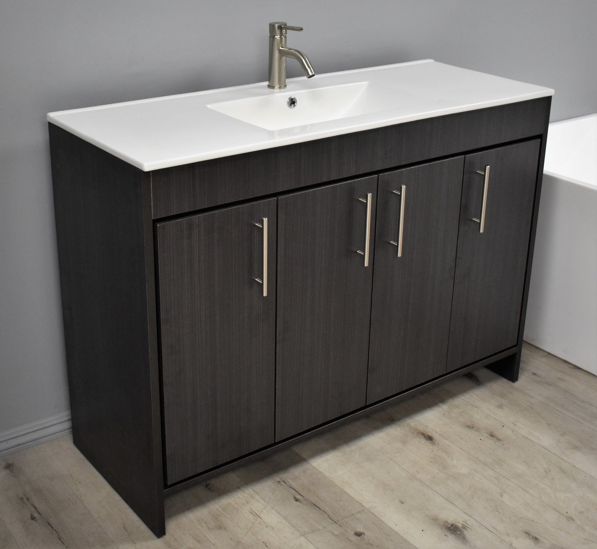 Volpa USA Villa 48" Modern Bathroom Vanity Black Ash MTD-3448BA-14 AC