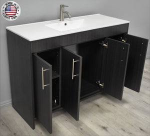 Volpa USA Villa 48" Modern Bathroom Vanity Black Ash MTD-3448BA-14AOMIU
