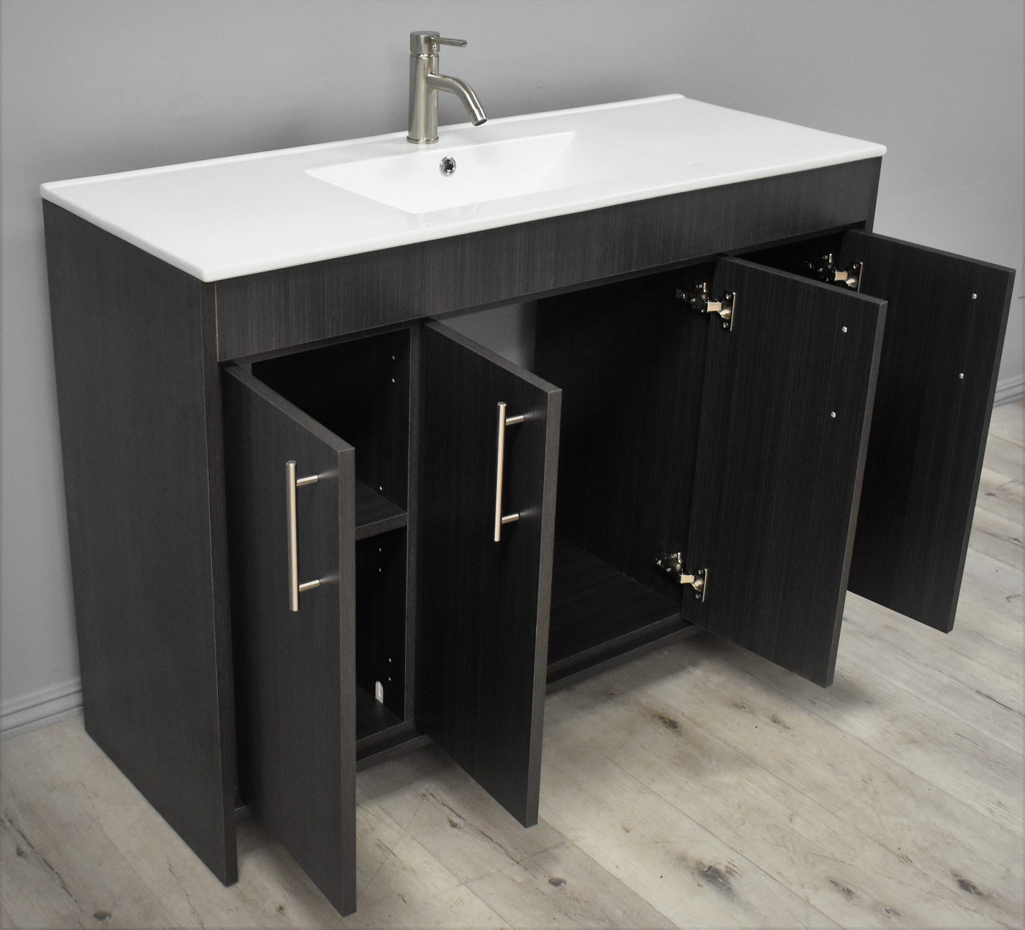 Volpa USA Villa 48" Modern Bathroom Vanity Black Ash MTD-3448BA-14 AO