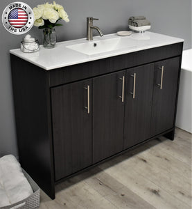 Volpa USA Villa 48" Modern Bathroom Vanity Black Ash MTD-3448BA-14 ASMIU