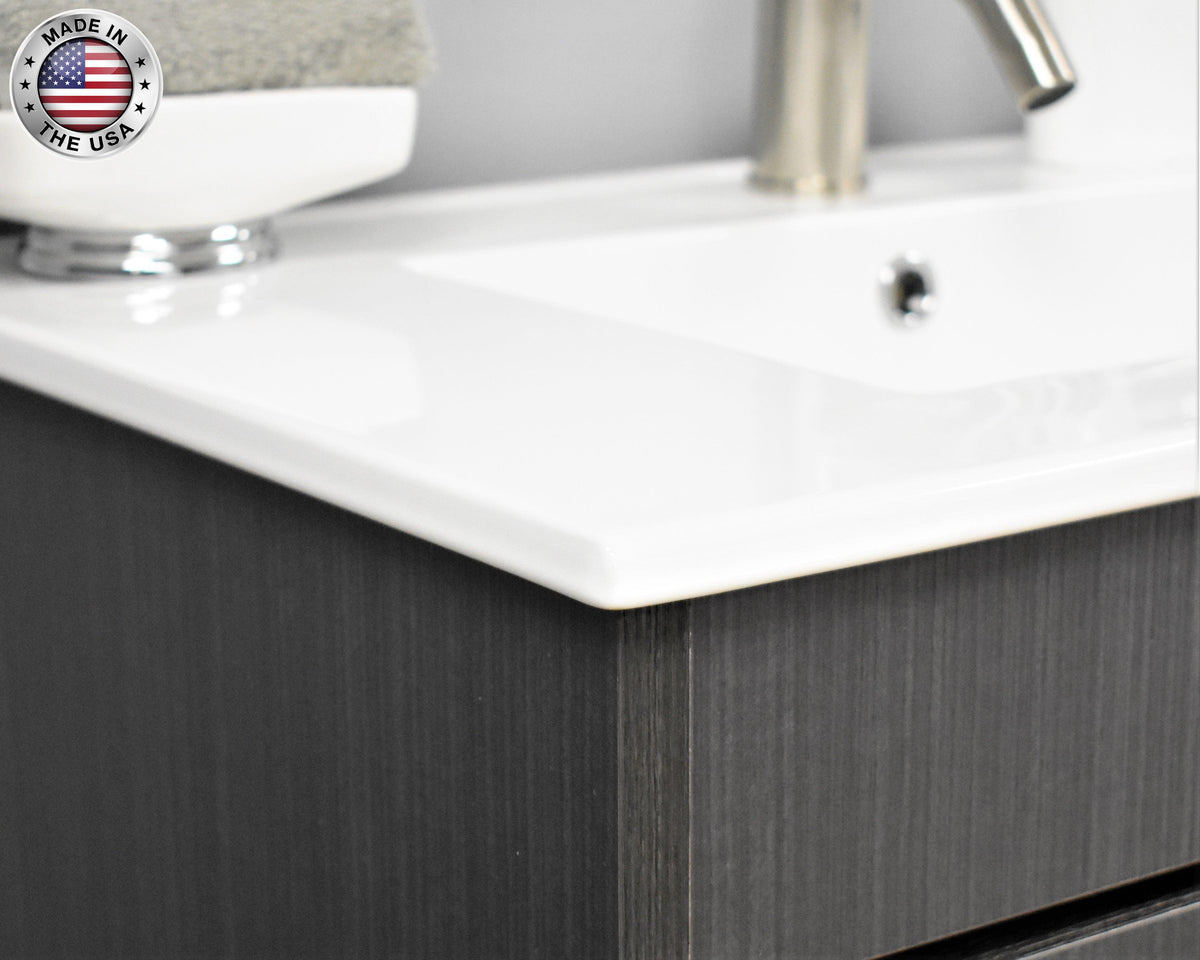 Volpa USA Villa 48" Modern Bathroom Vanity Black Ash MTD-3448BA-14 CCMIU