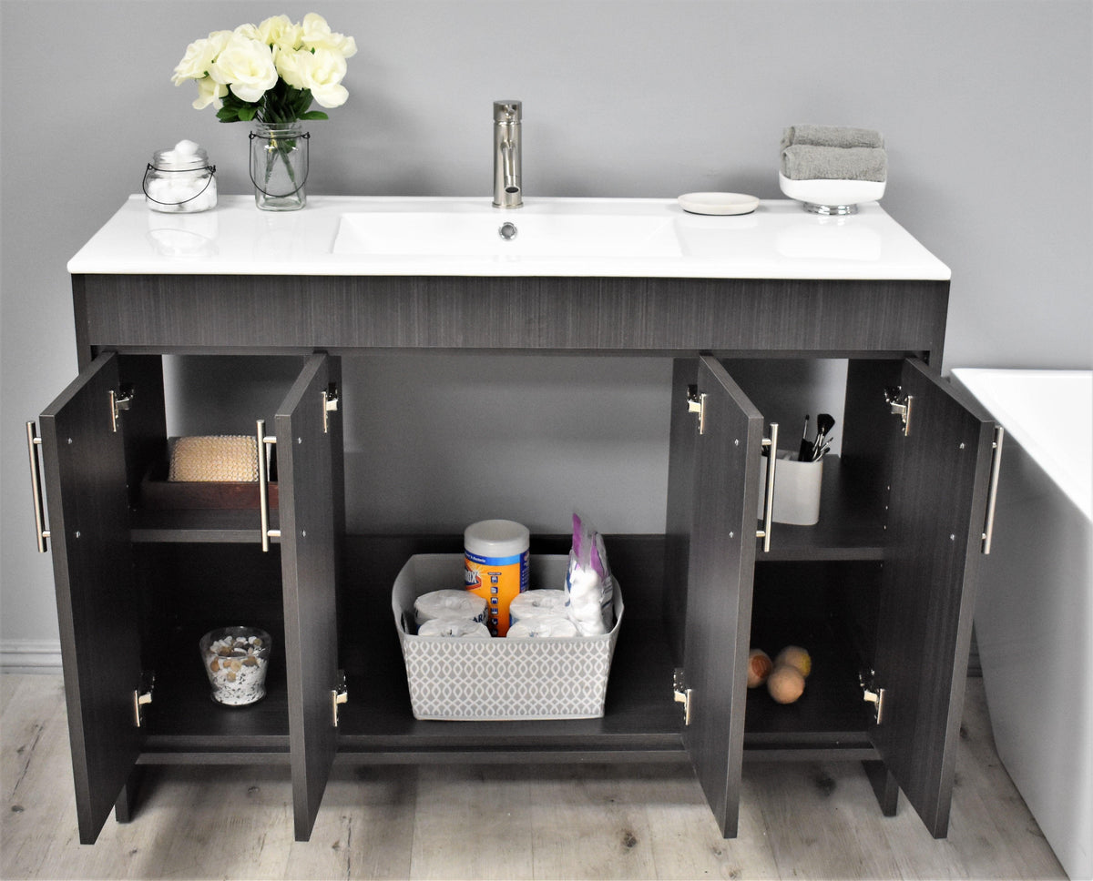 Volpa USA Villa 48" Modern Bathroom Vanity Black Ash MTD-3448BA-14 FSO