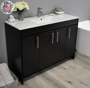 Volpa USA Villa 48" Modern Bathroom Vanity Black Ash MTD-3448BA-14 ASMIU