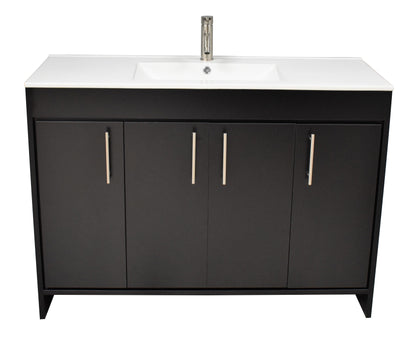 Volpa USA Villa 48" Modern Bathroom Vanity Black MTD-3448BK-14 FNB