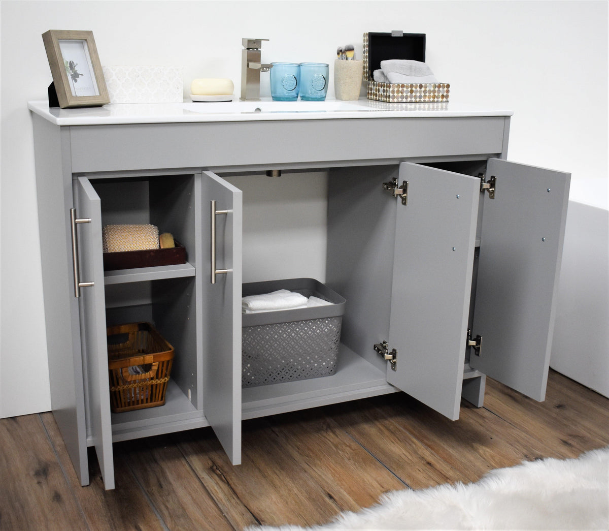 Volpa USA Villa 48" Modern Bathroom Vanity Grey MTD-3448G-14 AS