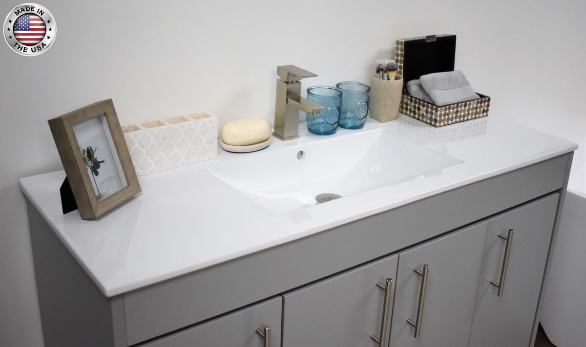 Volpa USA Villa 48" Modern Bathroom Vanity Grey MTD-3448G-14 COHMIU