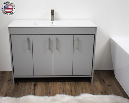 Volpa USA Villa 48" Modern Bathroom Vanity Grey MTD-3448G-14 FMIU