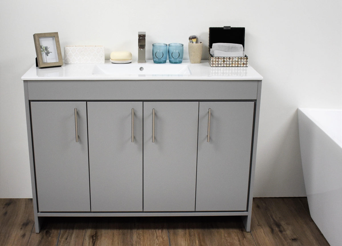 Volpa USA Villa 48" Modern Bathroom Vanity Grey MTD-3448G-14 FSC