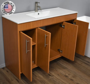 Volpa USA Villa 48" Modern Bathroom Vanity Honey Maple MTD-3448HM-14 AOMIU