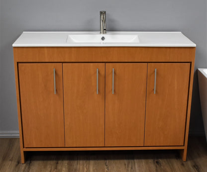 Volpa USA Villa 48" Modern Bathroom Vanity Honey Maple MTD-3448HM-14 FNB