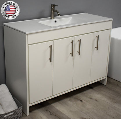 Volpa USA Villa 48" Modern Bathroom Vanity Soft White MTD-3448W-14 ACMIU