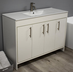 Volpa USA Villa 48" Modern Bathroom Vanity Soft White MTD-3448W-14 AC