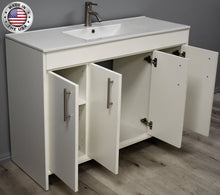 Load image into Gallery viewer, Volpa USA Villa 48&quot; Modern Bathroom Vanity Soft White MTD-3448W-14 AOMIU