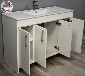 Volpa USA Villa 48" Modern Bathroom Vanity Soft White MTD-3448W-14 AOMIU