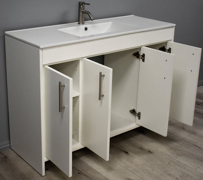 Volpa USA Villa 48" Modern Bathroom Vanity Soft White MTD-3448W-14 AO