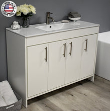 Load image into Gallery viewer, Volpa USA Villa 48&quot; Modern Bathroom Vanity Soft White MTD-3448W-14 ASMIU