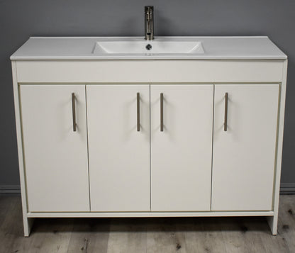 Volpa USA Villa 48" Modern Bathroom Vanity Soft White MTD-3448W-14 FNB