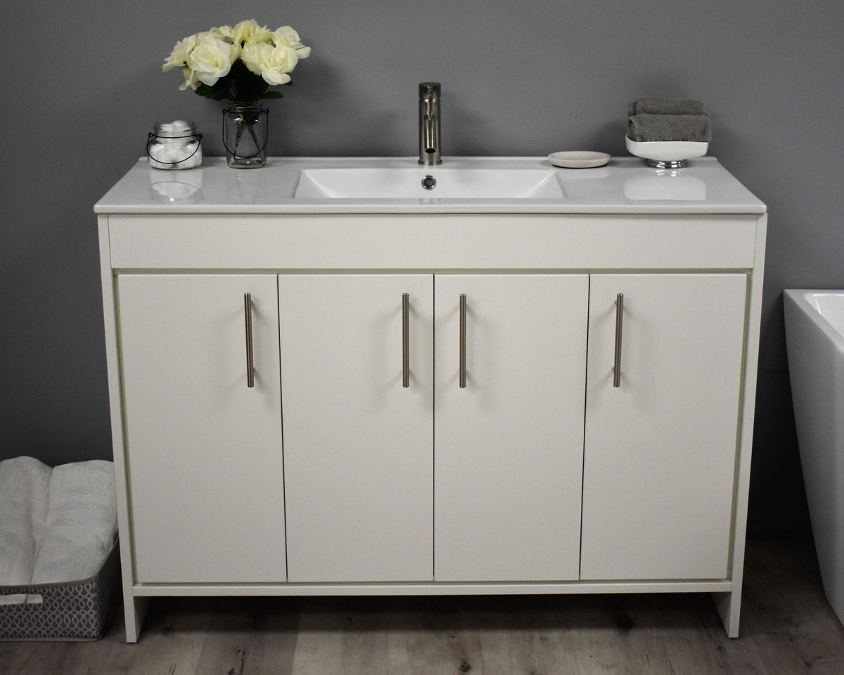 Volpa USA Villa 48" Modern Bathroom Vanity Soft White MTD-3448W-14 FSC