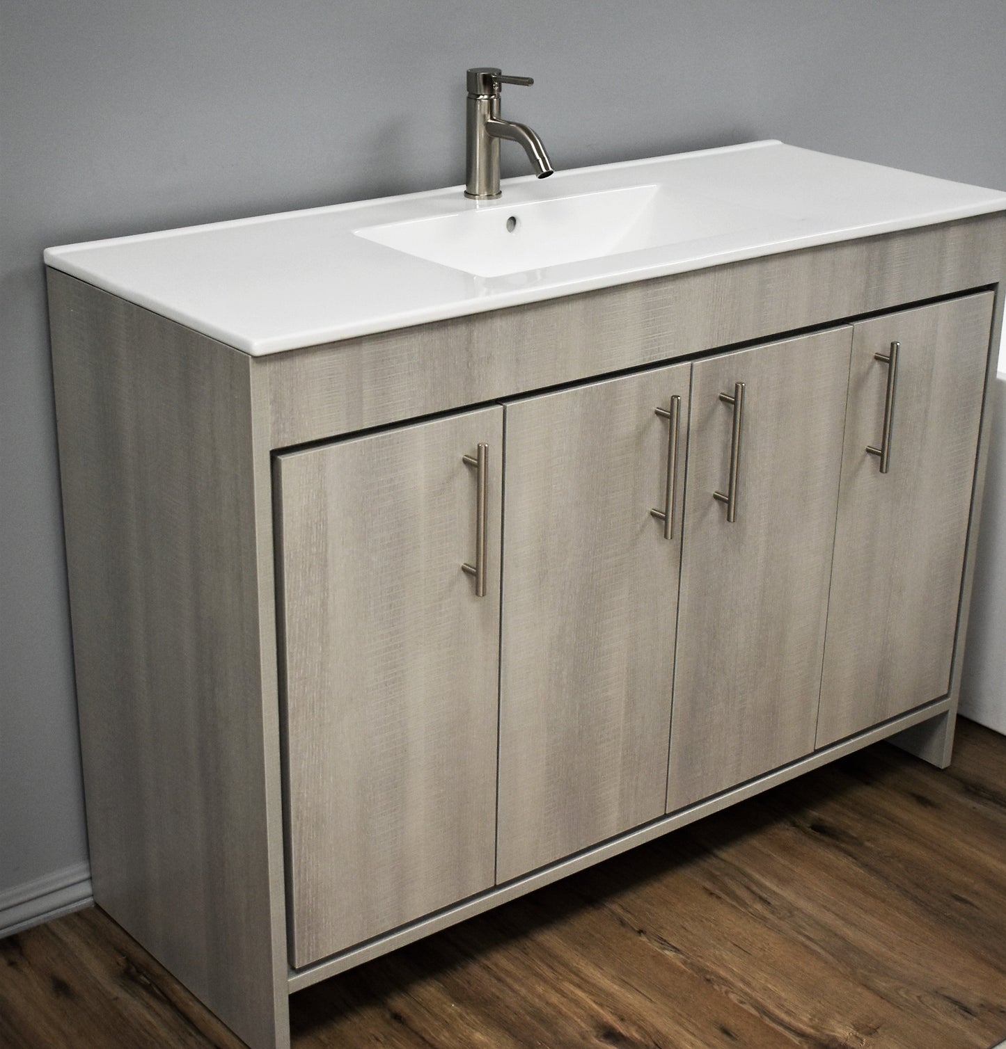 Volpa USA Villa 48" Modern Bathroom Vanity Weathered Grey MTD-3448WG-14 AC