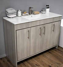 Load image into Gallery viewer, Volpa USA Villa 48&quot; Modern Bathroom Vanity Weathered Grey MTD-3448WG-14 AS